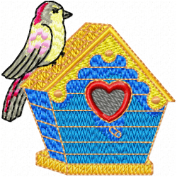 Bird Houses Embroidery Design 5 Bird Houses Embroidery Design 5